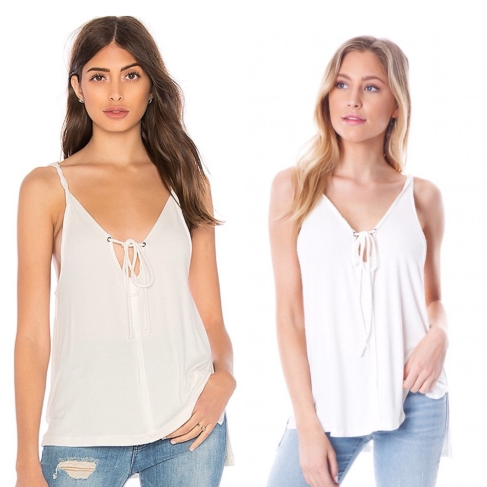 Free People Scarlett Tank Top in ivory (Size S)